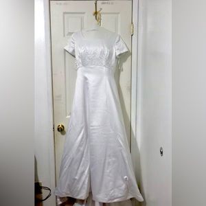 White Wedding Gown LDS approved.